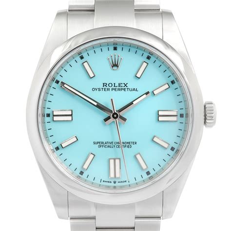 blue face oyster rolex|rolex tiffany blue 41 price.